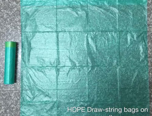 pe draw-string bags on roll
